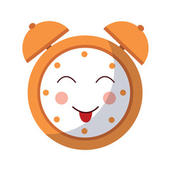 kawaii cartoon clock alarm character vector illustration