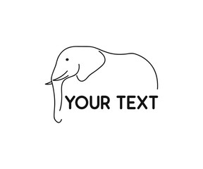 elephant line logo design