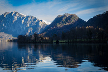 a warm winterday in Upper Austria, on a lake