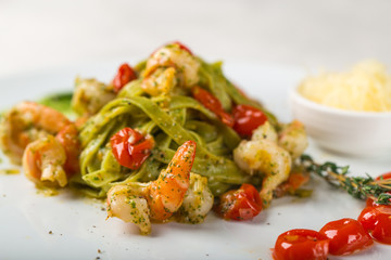 Italian home made pasta with sea food