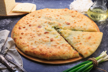 Ossetia pie with onion and cheese