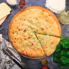 Ossetia pie with onion and cheese