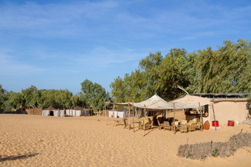 campement dans le désert