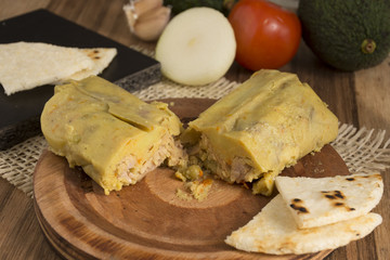 Tamal, traditional Colombian food