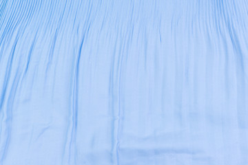 Texture of blue fabric pleated