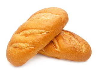 breads on a white background
