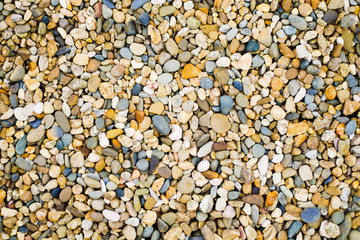 Abstract natural pebbles. background. stones for the garden. decorating a garden plot. landscape design