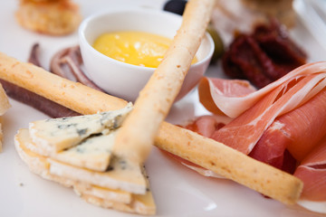 Tapas platter with ham