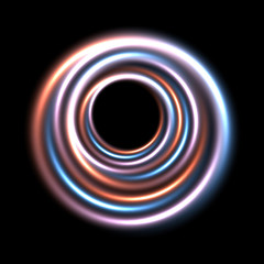 Neon circles. Abstract multicolor bright neon background.