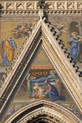 Orvieto (Umbria, Italy), facade of the medieval cathedral, or Duomo