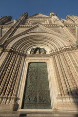 Orvieto (Umbria, Italy), facade of the medieval cathedral, or Duomo