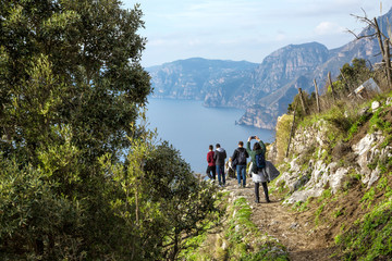 Sentiero degli Dei (Italy) - Trekking route from Agerola to Nocelle in Amalfi coast, called "The Path of the Gods" in Campania, Italy
