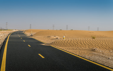 Al Qudra cycling track near Dubai, United Arab Emirates, Middle East
