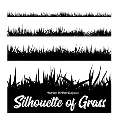 Silhouette of grass of different heights