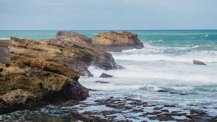 biarritz france landscape beach ocean