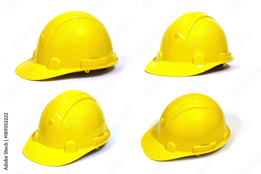 Wall mural safety helmet, construction helmet on white background, isolated.