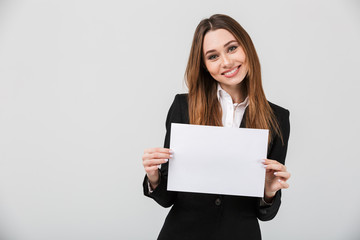 Portrait of an attractive businesswoman dressed in suit