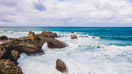 biarritz france landscape beach ocean