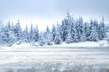 snow space and winter time 