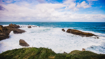 biarritz france landscape beach ocean