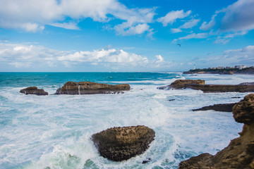 biarritz france landscape beach ocean