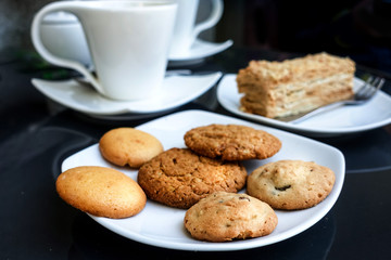 biscuit cookies on the background