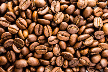 Coffee beans texture. coffee background