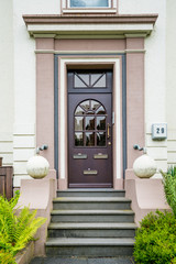 entrance door to modern  house
