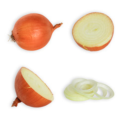 Onion isolated on white.