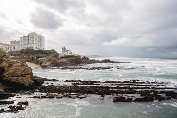 biarritz france landscape beach ocean