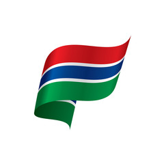Gambia flag, vector illustration