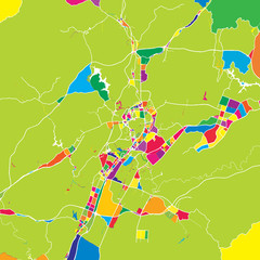 Zunyi, China, colorful vector map