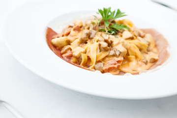 Pasta with mushrooms