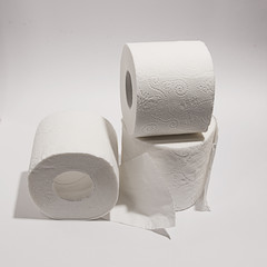 a roll of toilet paper