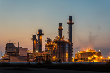 Petrochemical Industrial and power plant energy at night