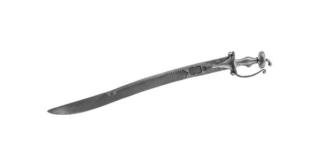 Sword or saber isolated on white background.