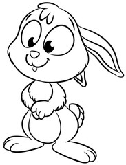 Niedlicher Osterhase - Vektor-Illustration