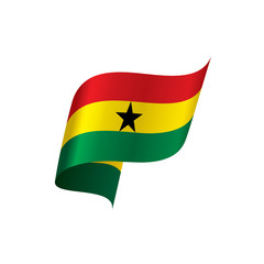 Ghana flag, vector illustration