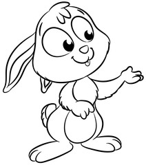 Niedlicher Osterhase - Vektor-Illustration