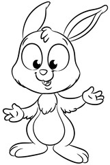 Niedlicher Osterhase - Vektor-Illustration