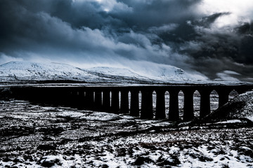 Ingleborough and the Ribblehead Viaduct, North Yorkshire