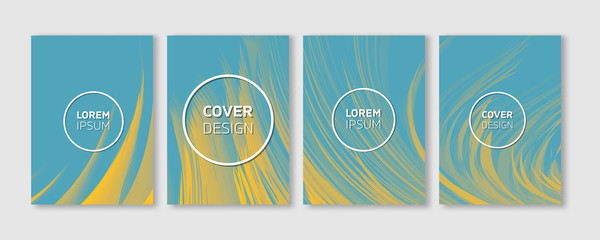 Naklejka premium Minimal Vector Covers Design | Cool Vibrant Colors Feather Illustrations | Future Poster Templates