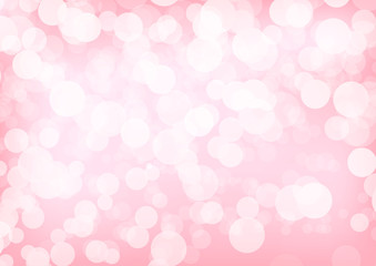 Pink bokeh festive background, Abstract background for celebration event such as Valentines day, Marry Christmas and Happy new year, Vector illustration