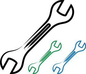 Open End Wrench Icon, Spanner