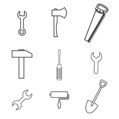 Tools online set icons