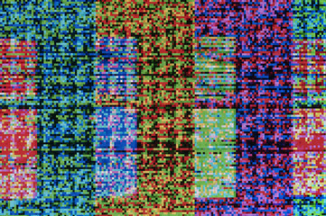 Pixel pattern of a digital glitch / Abstract background, pattern of a digital glitch.