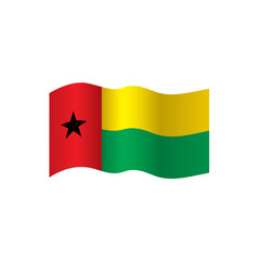 Guinea Bissau flag, vector illustration