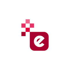 E Font Vector Template Design