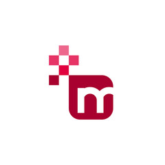 Obraz premium M Font Vector Template Design