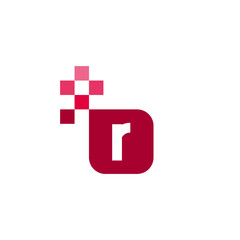 Obraz premium R Font Vector Template Design